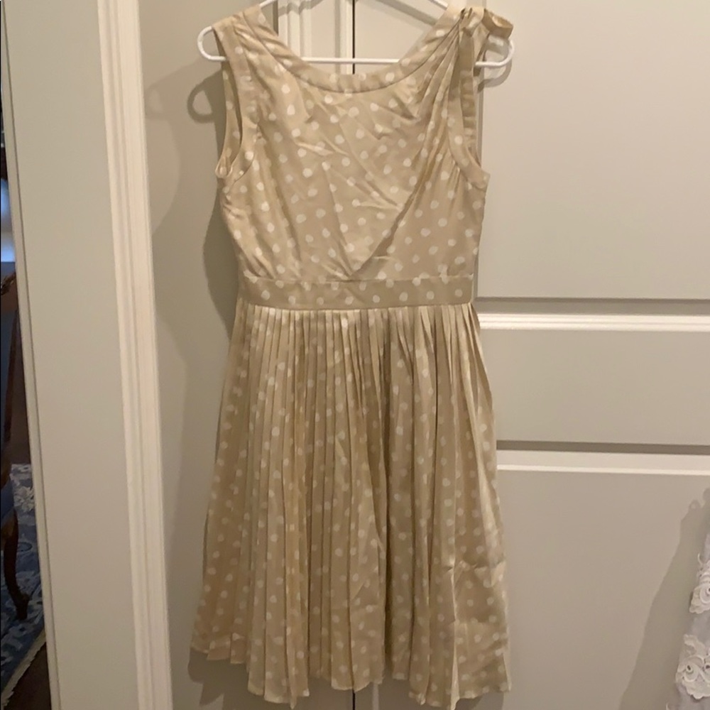 Kate Spade Light Beige/White Polkadot Dress